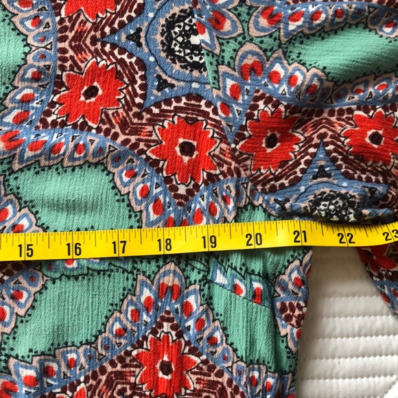 Democracy| Dress| Women’s| Size 1X|. Multicolor, green, orange, blue Bohemian - Picture 2 of 16